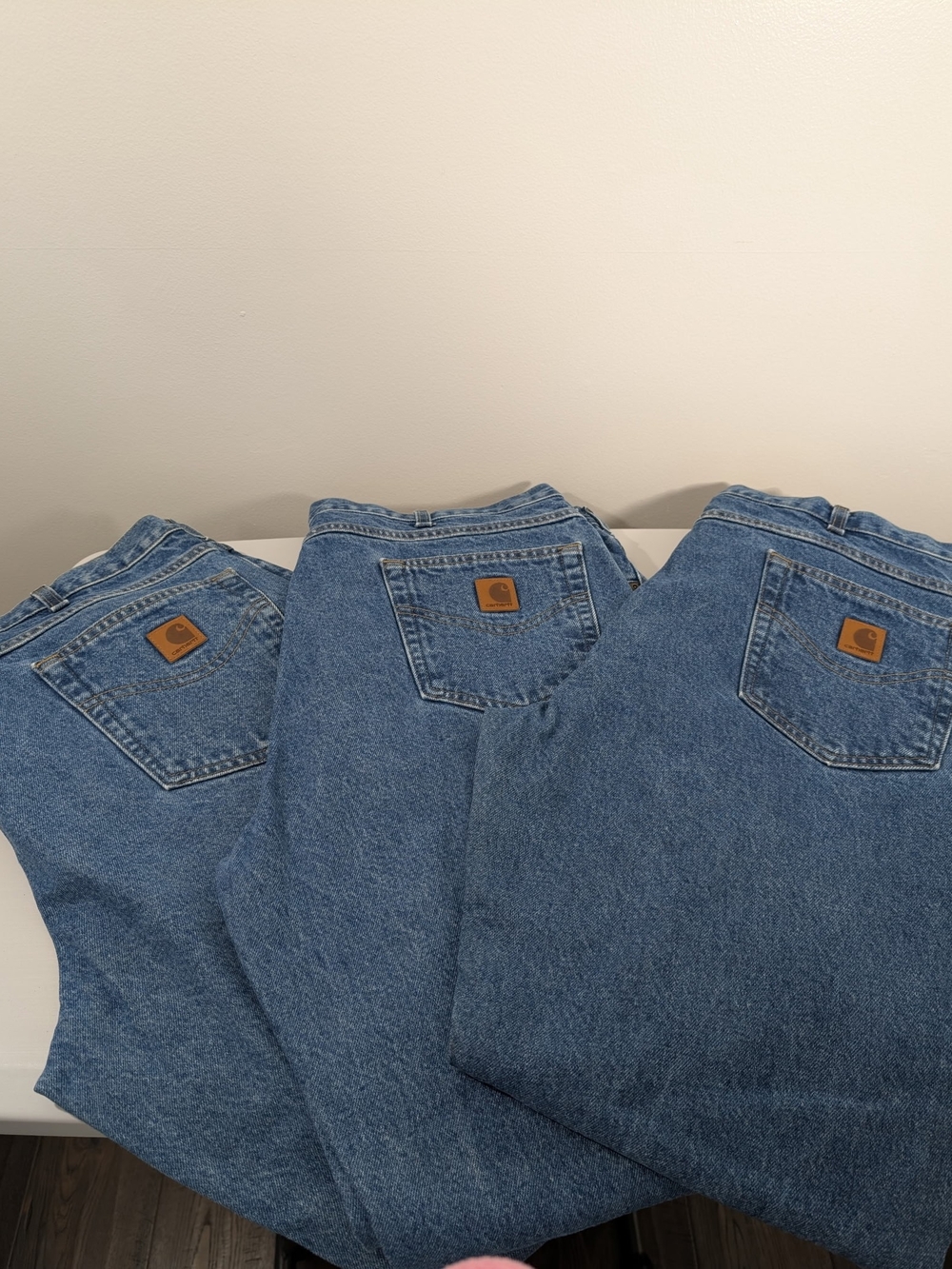 Carhartt Men's Relaxed Fit Blue Denim Jeans 40 X 30 Bundle Of 3